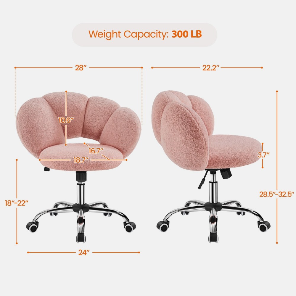 Home & Hotel Textiles Private Limited - Cloud-Shaped Upholstered Vanity Chair with Adjustable