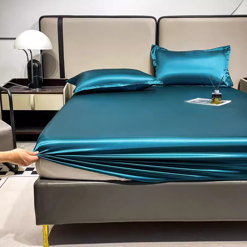 Quilt Cotton Summer - Bedroom Summer Bedsheets Satin Cooling Dubble