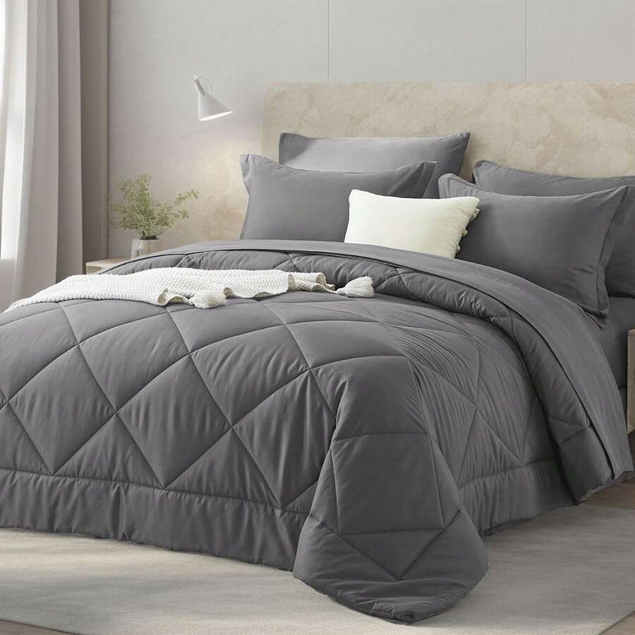 Quilt Cotton Summer - 5/7 Piece Solid Color Bed Comforter