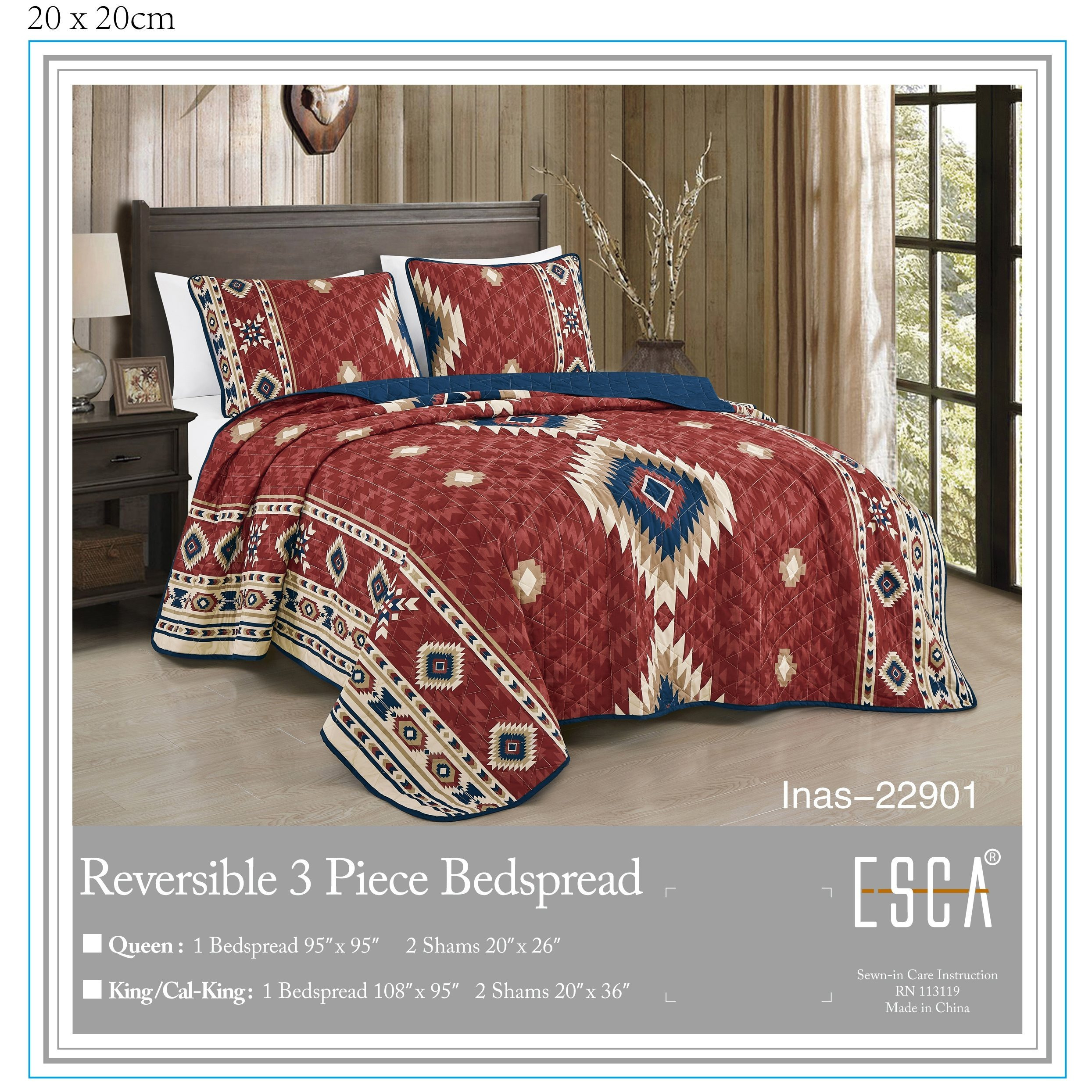Southwestern Aztec Reversible  - Quilt Cotton Summer reseña y precio