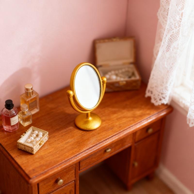 1Pcs Miniature Retro Mirror Dr - Vintage Home Textiles reseña y precio