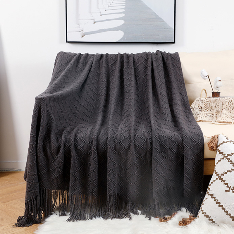 Knit Blanket Grey Nordic Waffl - Home Textiles Europe reseña y precio