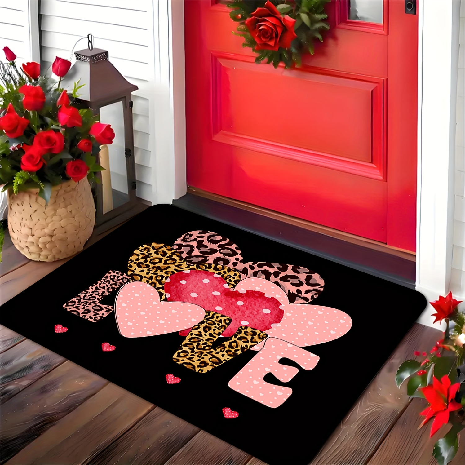 Leopard Heart Love Print Doorm - Home Textiles Premium reseña y precio