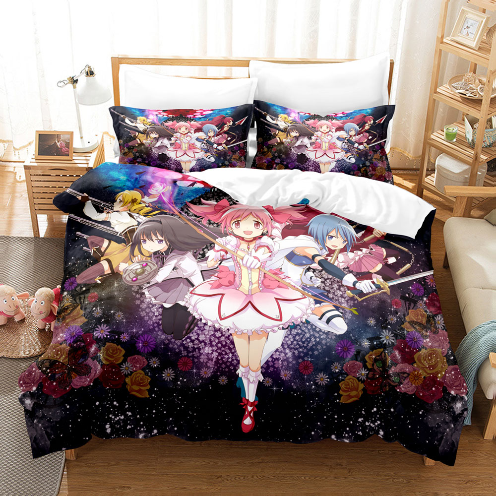 Kawaii Anime Puella Magi Madok - Linen Duvet Cover reseña y precio
