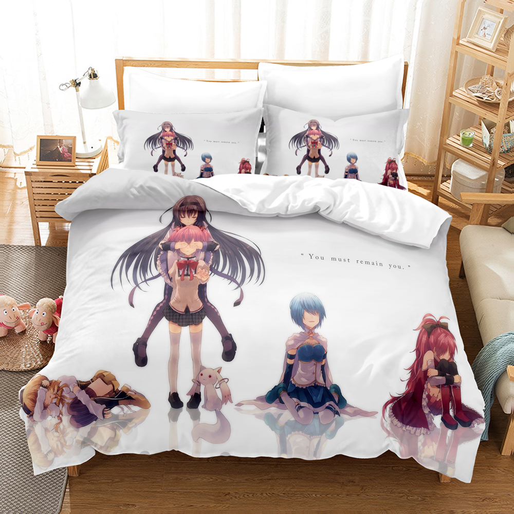 Kawaii Anime Puella Magi Madok - Linen Duvet Cover reseña y precio