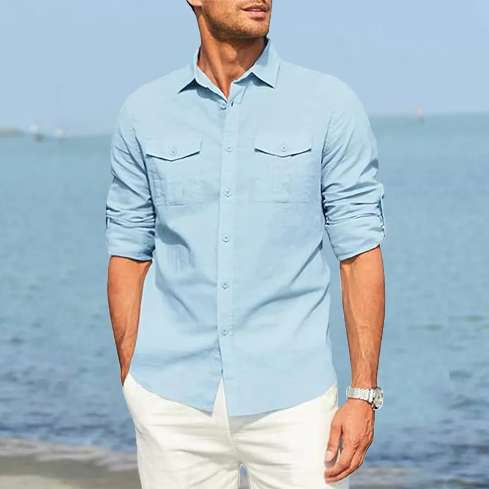 Autumn New Men's Pure Color Sh - Quilt Cotton Summer reseña y precio