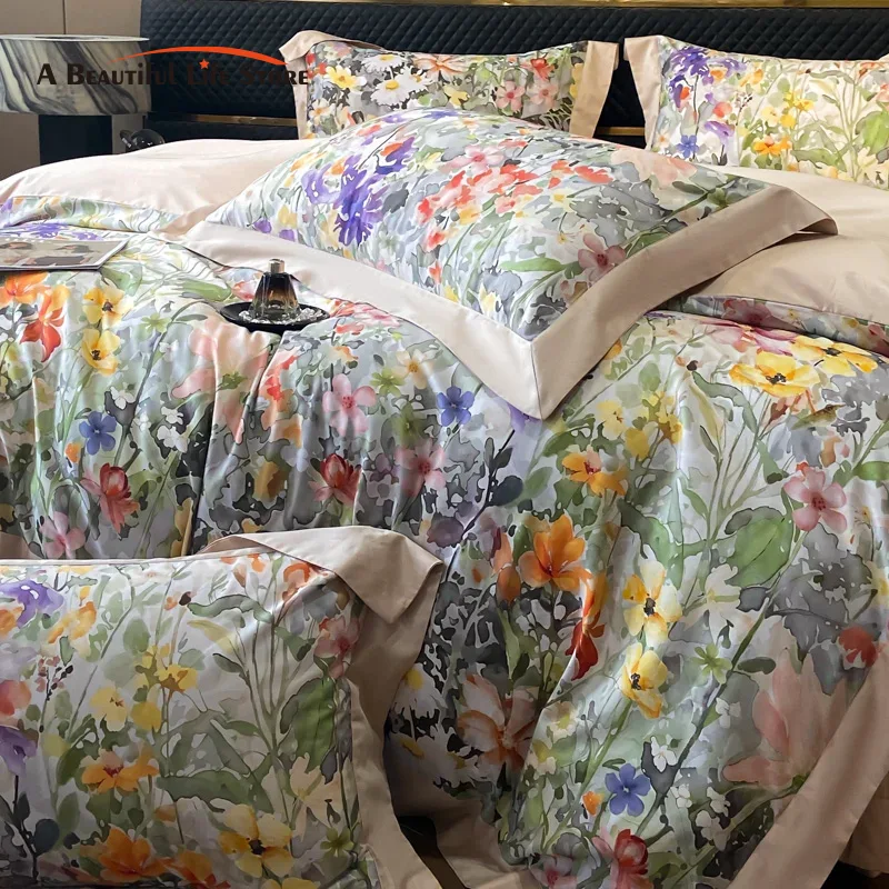 Floral Print 600TC Egyptian Co - Home Textiles Europe reseña y precio