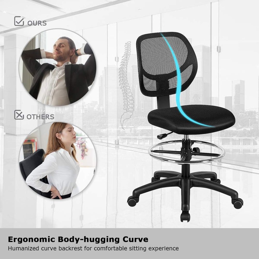 Ergonomic Black Mesh Swivel Of - Home & Hotel Textiles Private Limited reseña y precio