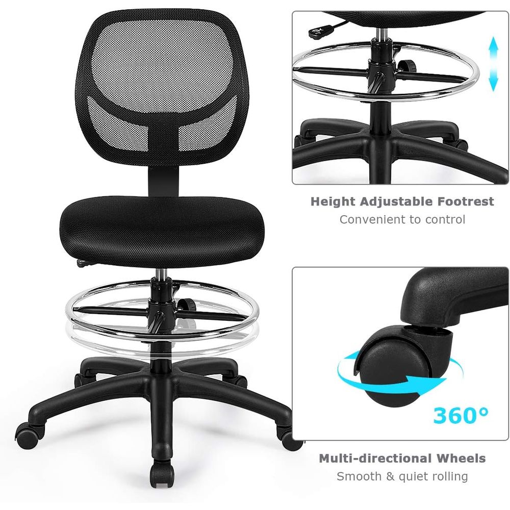 Ergonomic Black Mesh Swivel Of - Home & Hotel Textiles Private Limited reseña y precio