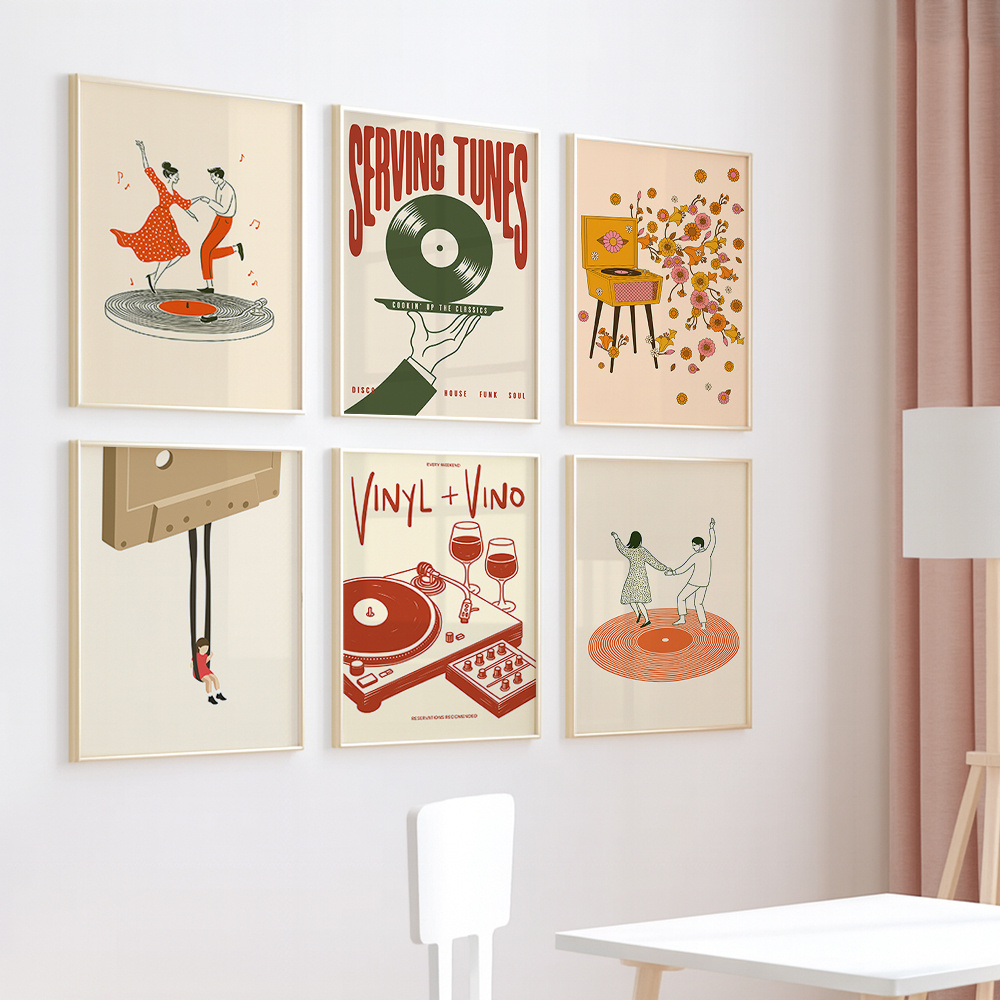 1pc Vintage Music Canvas Poste - Vintage Home Textiles reseña y precio