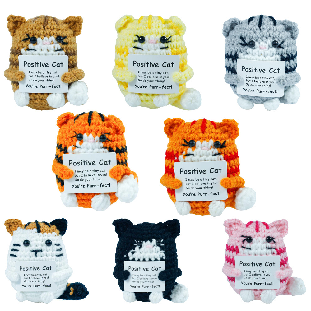 Funny Crochet Positive Cat Dol - Home Textiles Europe reseña y precio