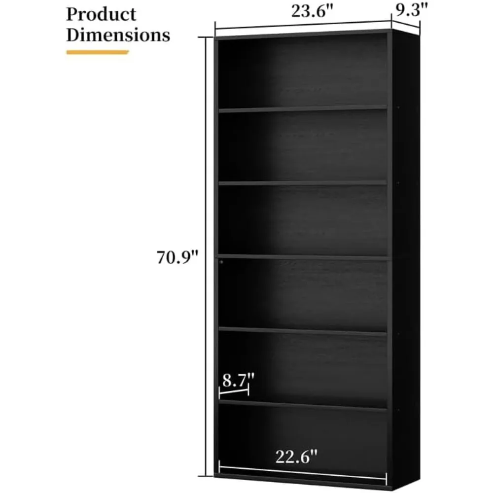 6-Tier Tall Open Bookcase, 70. - Home & Hotel Textiles Private Limited reseña y precio