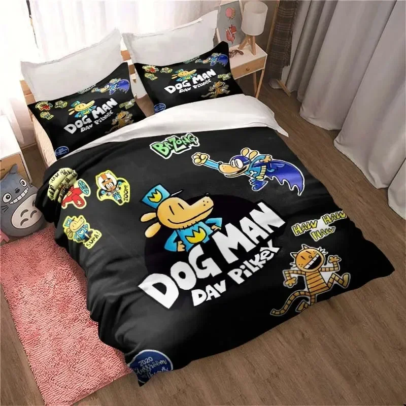 DOG MAN Cute Cartoon Pattern P - Linen Duvet Cover reseña y precio