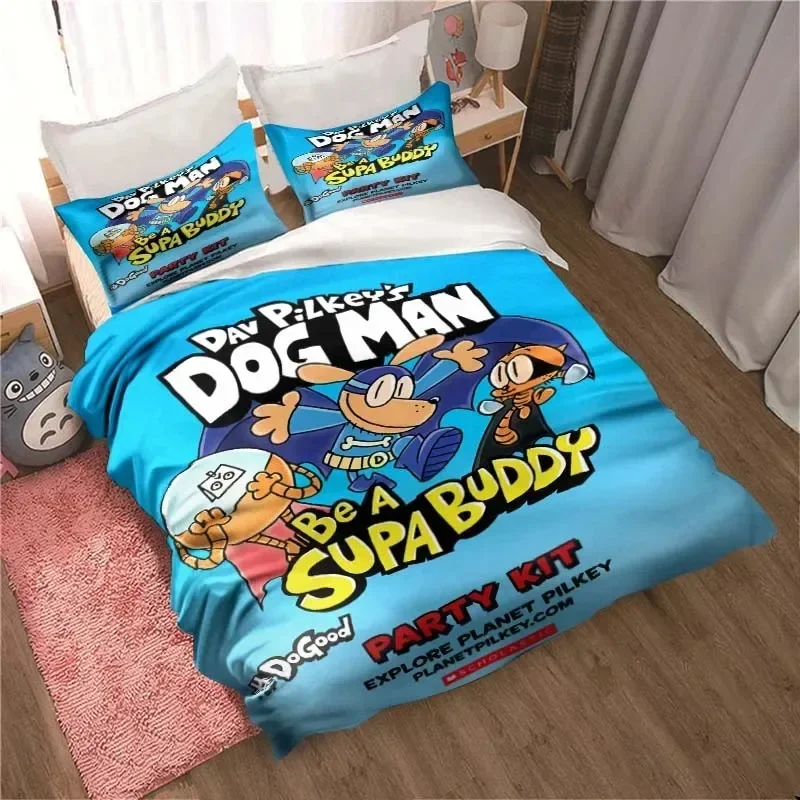 DOG MAN Cute Cartoon Pattern P - Linen Duvet Cover reseña y precio