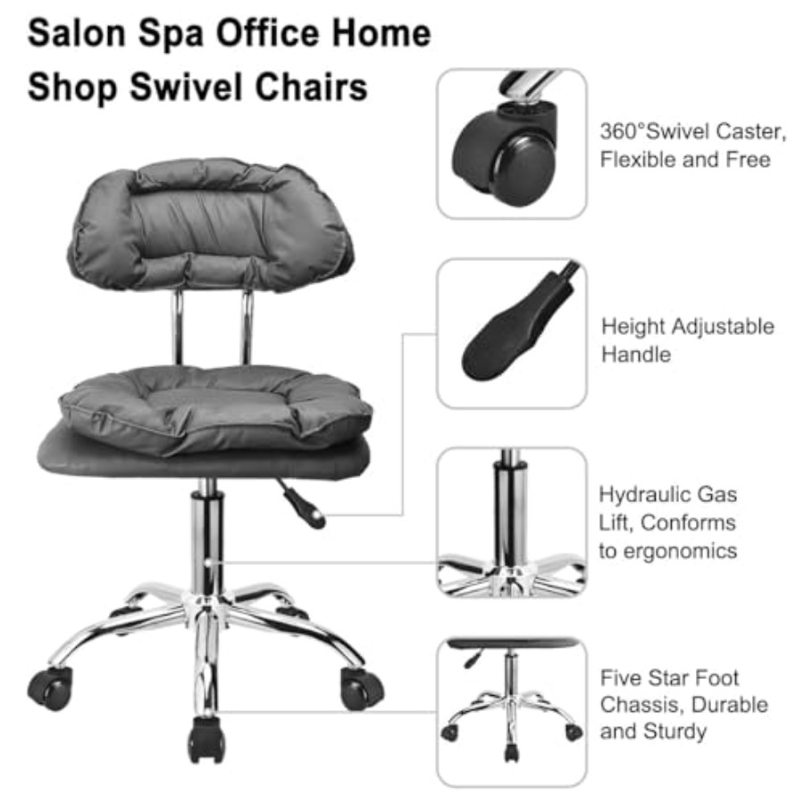 Rolling Stool Backrest Thick S - Home & Hotel Textiles Private Limited reseña y precio