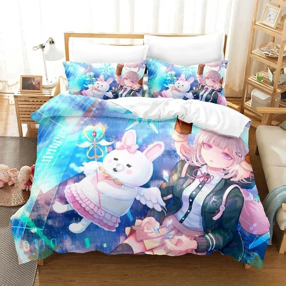 3D Danganronpa V3 Y2k Girls co - Linen Duvet Cover reseña y precio