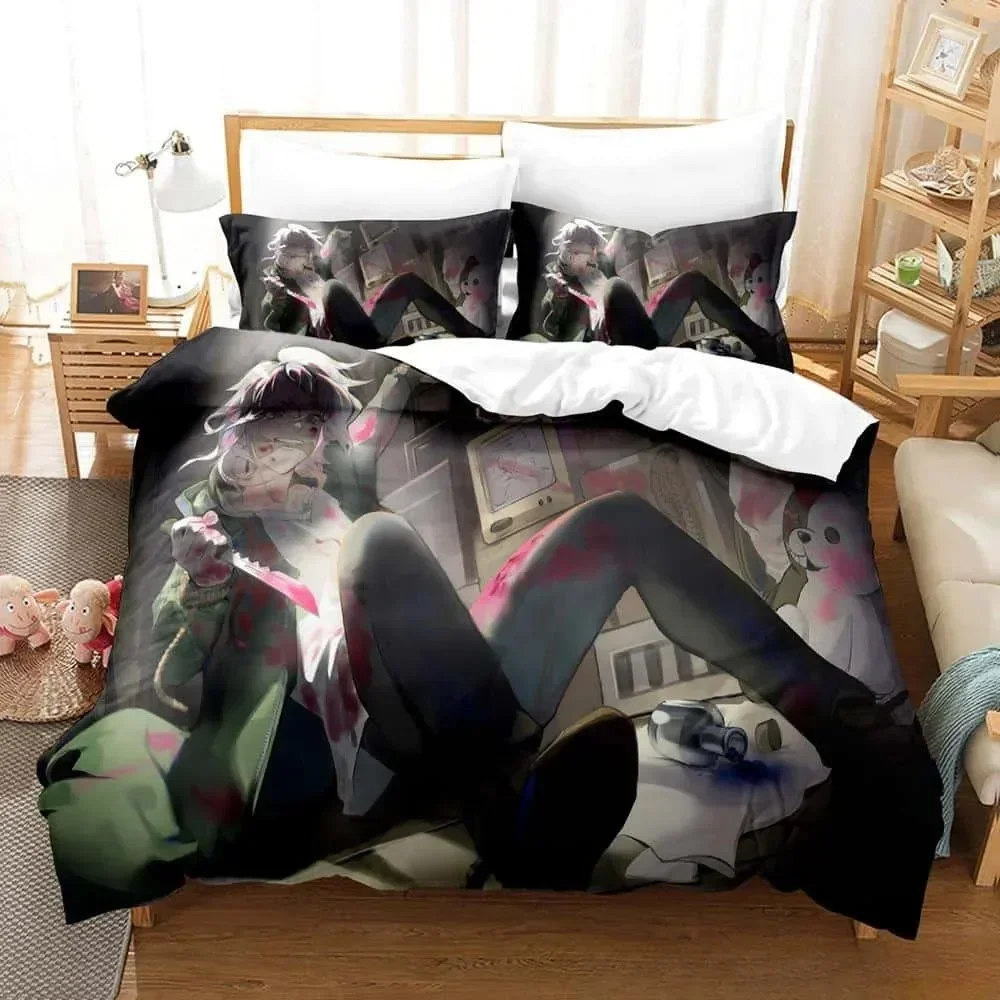 3D Danganronpa V3 Y2k Girls co - Linen Duvet Cover reseña y precio
