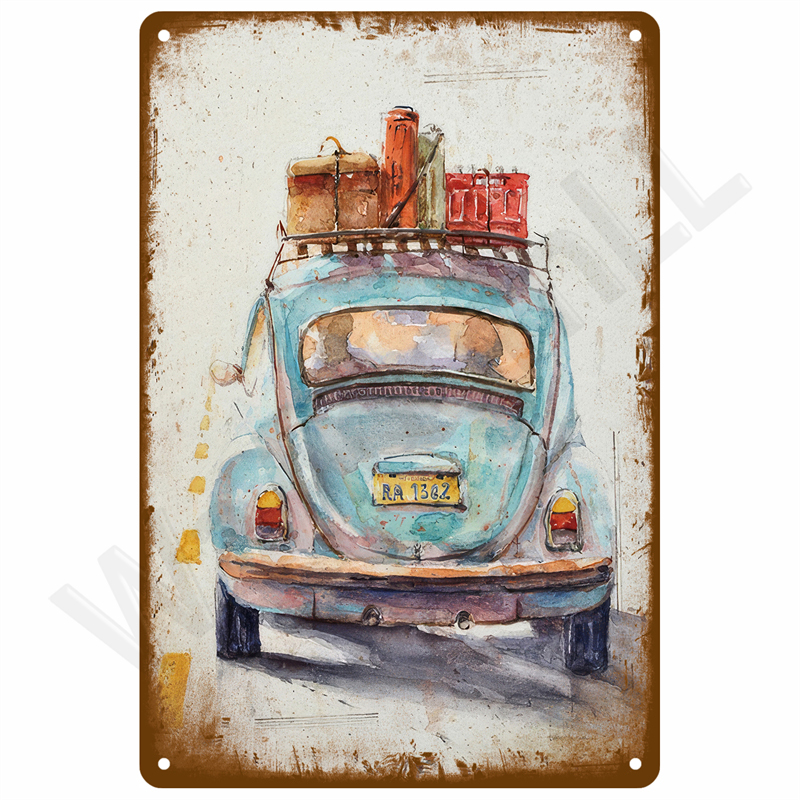 Vintage Metal Plate Tin Sign P - Vintage Home Textiles reseña y precio