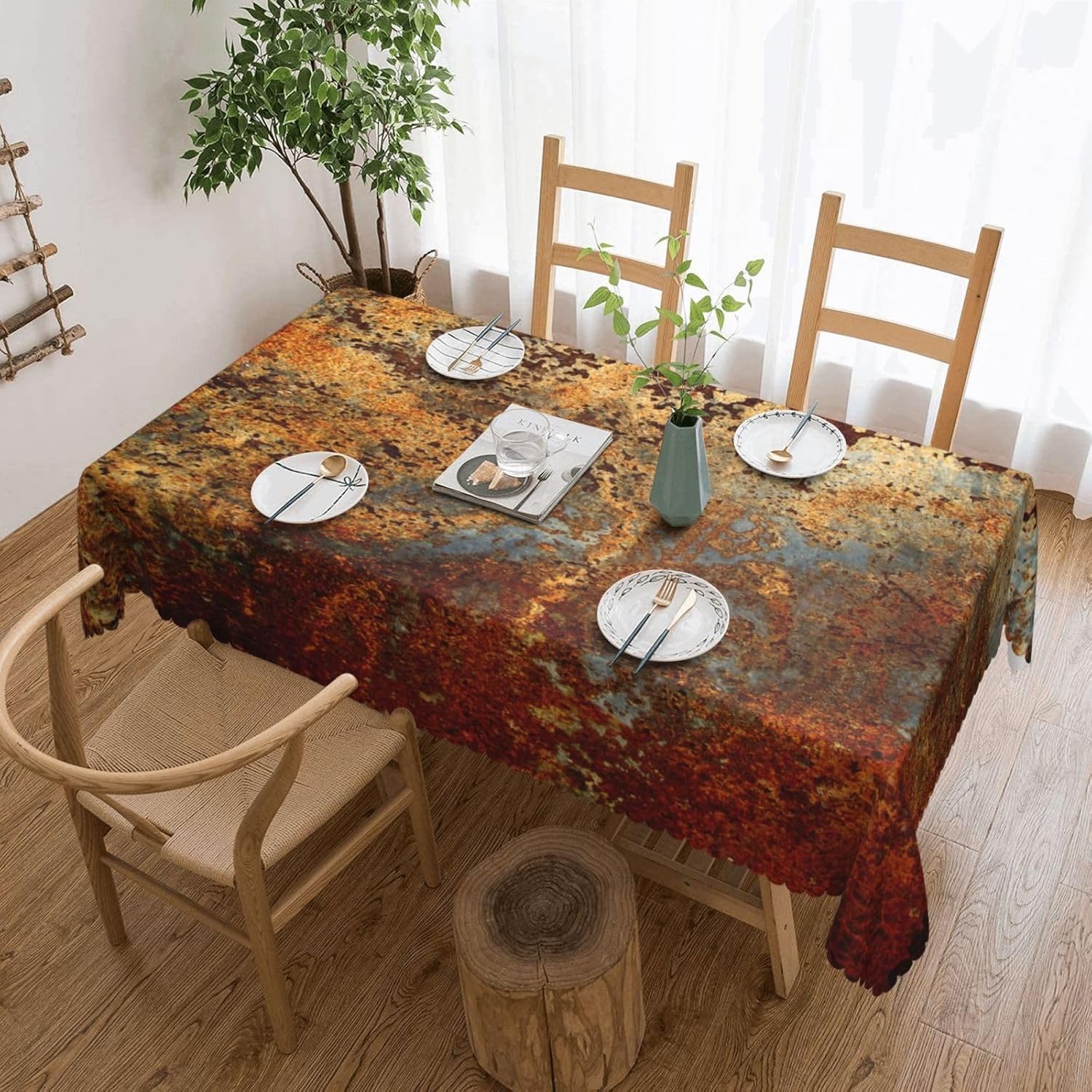 Industrial Brown Rust Metal Ta - Home Textile Industry reseña y precio