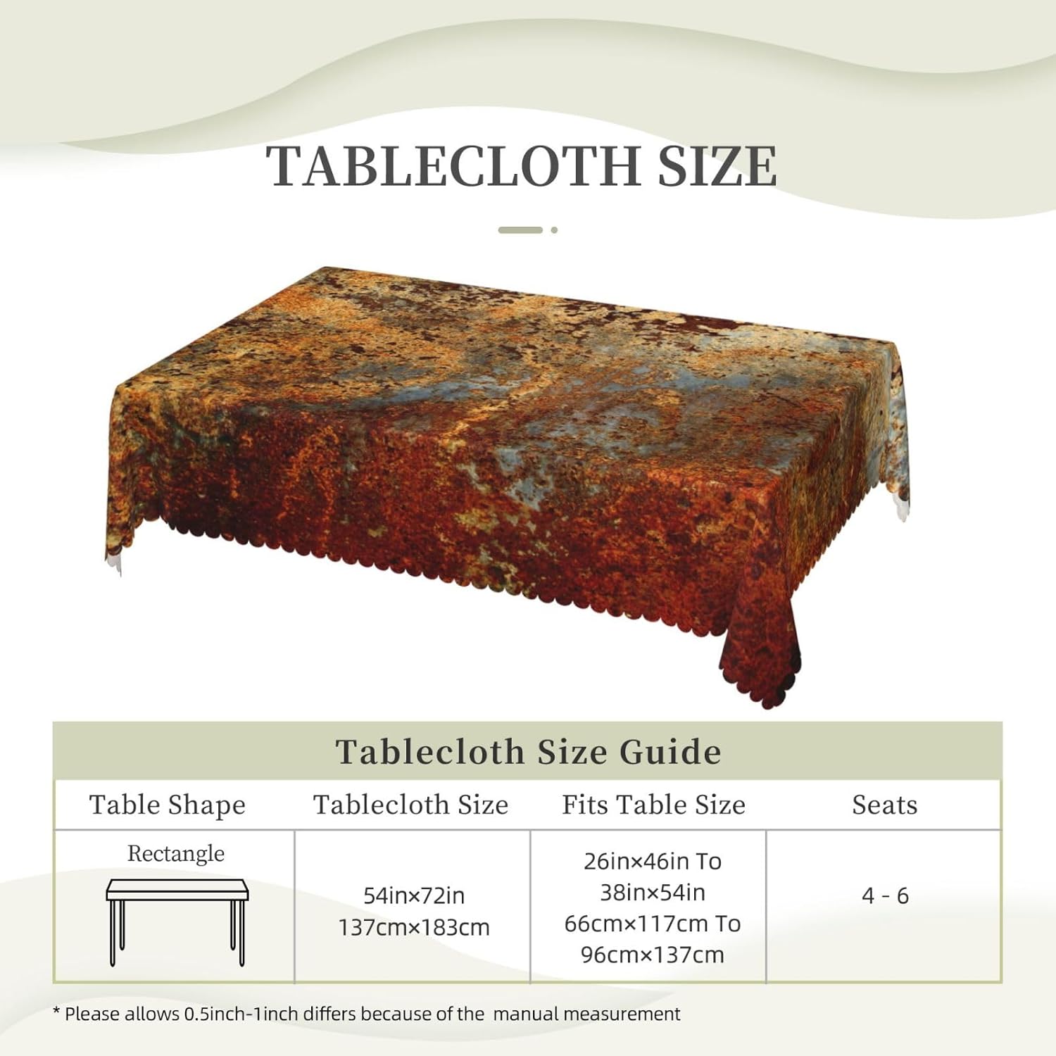 Industrial Brown Rust Metal Ta - Home Textile Industry reseña y precio