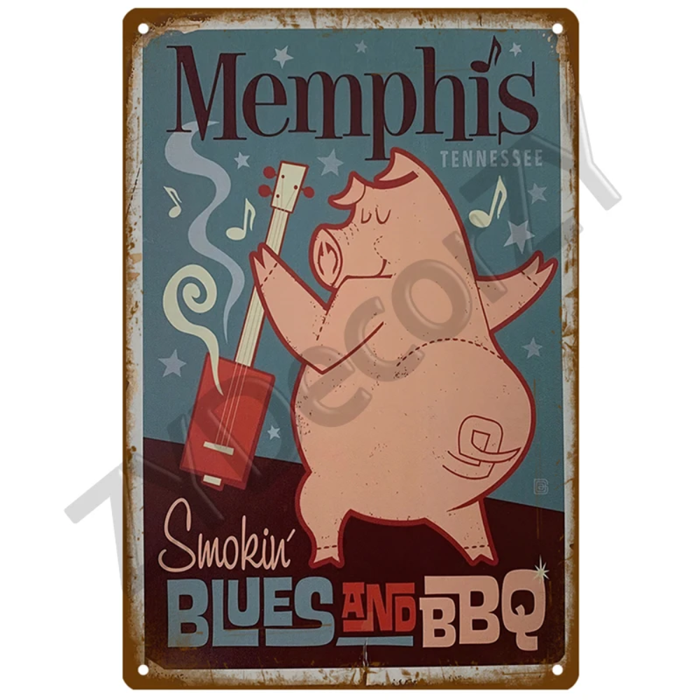 Retro BBQ Sign - Vintage Wall  - Vintage Home Textiles reseña y precio