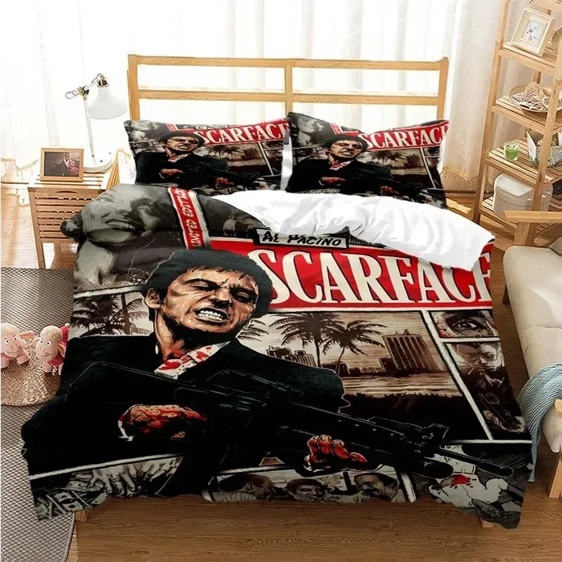 Tony Montana Scarfaces Printed - Linen Duvet Cover reseña y precio