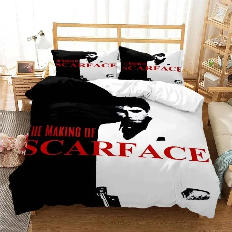 Tony Montana Scarfaces Printed - Linen Duvet Cover reseña y precio